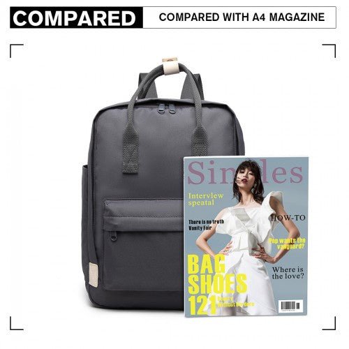 EB2017 - Kono Large Polyester Laptop Backpack - Grey - Easy Luggage