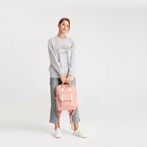 EB2211 - Kono Casual Daypack Lightweight Backpack Travel Bag - Pink - Easy Luggage