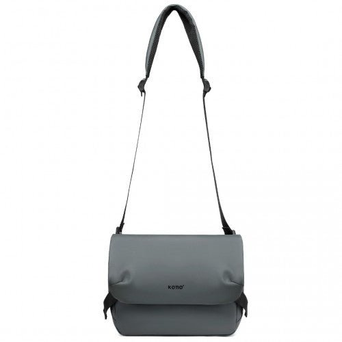 EB2340 - KONO Modern PVC Coated Water - Resistant Crossbody With Versatile Carrying Options - Grey - Easy Luggage