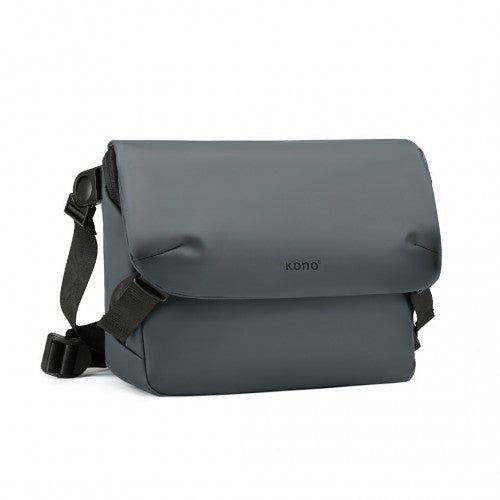 EB2340 - KONO Modern PVC Coated Water - Resistant Crossbody With Versatile Carrying Options - Grey - Easy Luggage