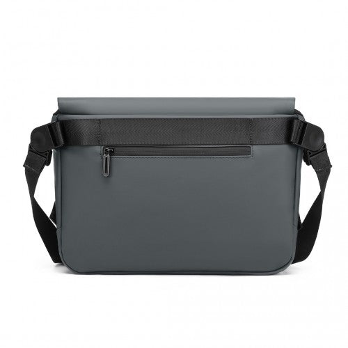 EB2340 - KONO Modern PVC Coated Water - Resistant Crossbody With Versatile Carrying Options - Grey - Easy Luggage