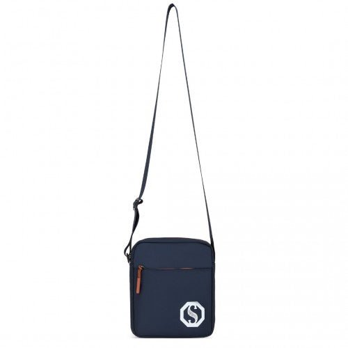 EB2363 - Kono Lightweight & Glow - in - the - Dark 3 - Piece Laptop Backpack Set with Crossbody Bag and Pencil Case - Navy And Brown - Easy Luggage