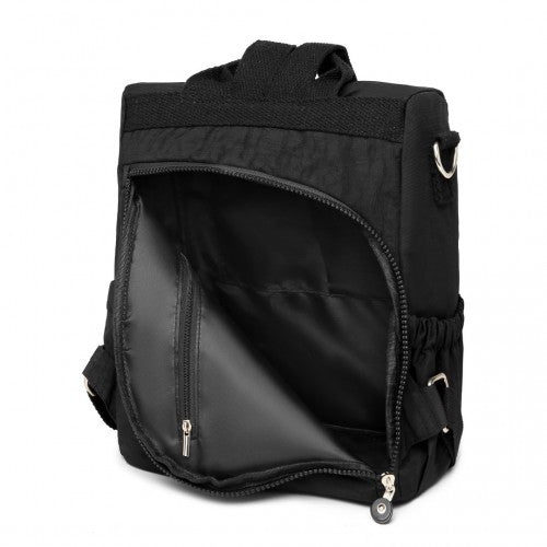 EH2107 - Kono Multi Way Anti - theft Waterproof Backpack Shoulder Bag - Black - Easy Luggage