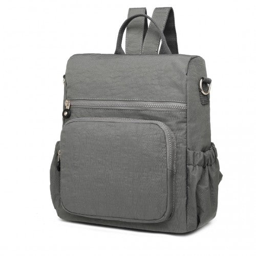 EH2107 - Kono Multi Way Anti - theft Waterproof Backpack Shoulder Bag - Grey - Easy Luggage