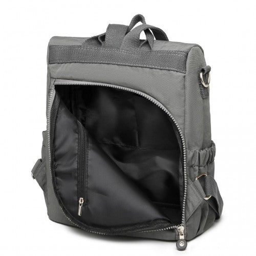 EH2107 - Kono Multi Way Anti - theft Waterproof Backpack Shoulder Bag - Grey - Easy Luggage