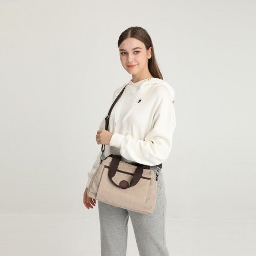 EH2239 - Kono Waterproof Multi - Functional Handbag Cross Body Bag - Khaki - Easy Luggage