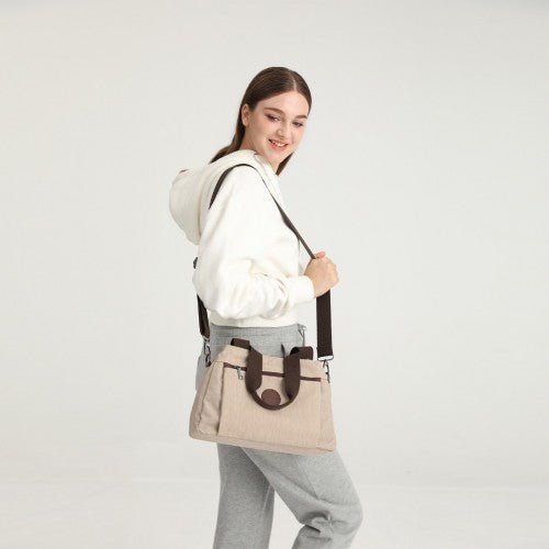EH2239 - Kono Waterproof Multi - Functional Handbag Cross Body Bag - Khaki - Easy Luggage
