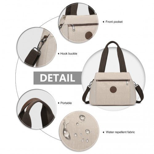 EH2239 - Kono Waterproof Multi - Functional Handbag Cross Body Bag - Khaki - Easy Luggage