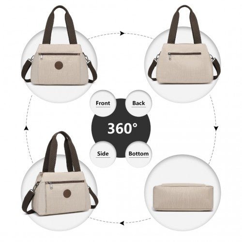 EH2239 - Kono Waterproof Multi - Functional Handbag Cross Body Bag - Khaki - Easy Luggage