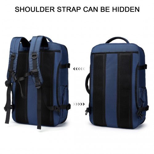 EM2207 - Kono Multifunctional Portable Travel Backpack Cabin Luggage Bag - Navy - Easy Luggage