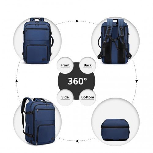 EM2207 - Kono Multifunctional Portable Travel Backpack Cabin Luggage Bag - Navy - Easy Luggage
