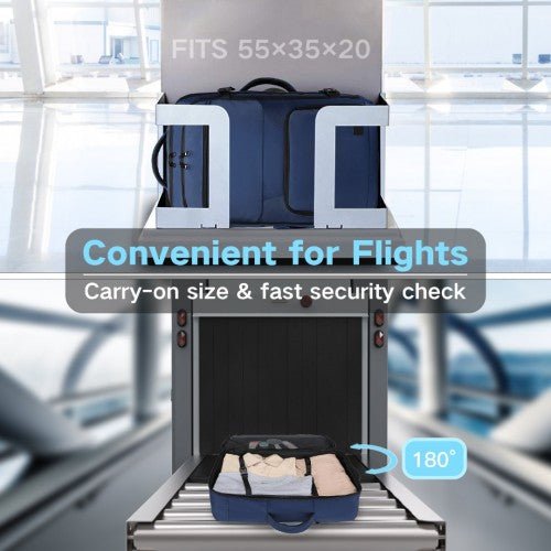 EM2207 - Kono Multifunctional Portable Travel Backpack Cabin Luggage Bag - Navy - Easy Luggage
