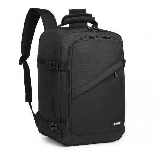 EM2231 - Kono Lightweight Cabin Bag Travel Business Backpack - Black - Easy Luggage