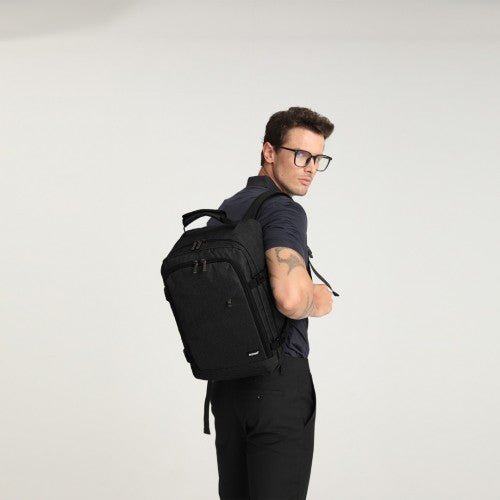EM2231 - Kono Lightweight Cabin Bag Travel Business Backpack - Black - Easy Luggage