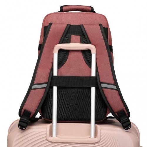EM2231 - Kono Lightweight Cabin Bag Travel Business Backpack - Burgundy - Easy Luggage