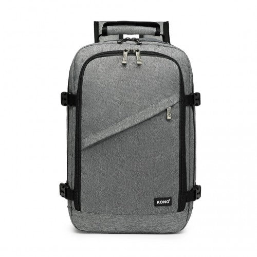 EM2231 - Kono Lightweight Cabin Bag Travel Business Backpack - Grey - Easy Luggage