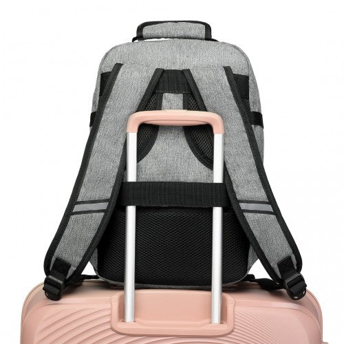 EM2231 - Kono Lightweight Cabin Bag Travel Business Backpack - Grey - Easy Luggage
