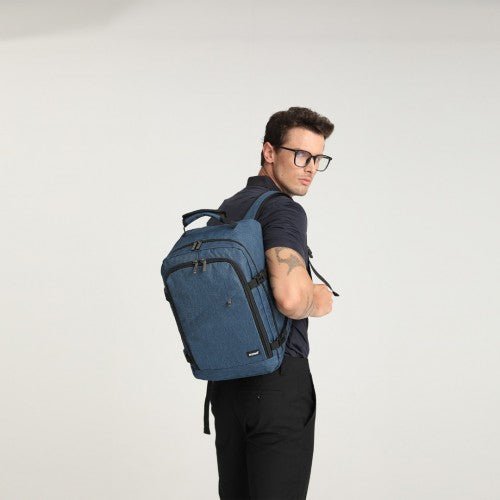 EM2231 - Kono Lightweight Cabin Bag Travel Business Backpack - Navy - Easy Luggage