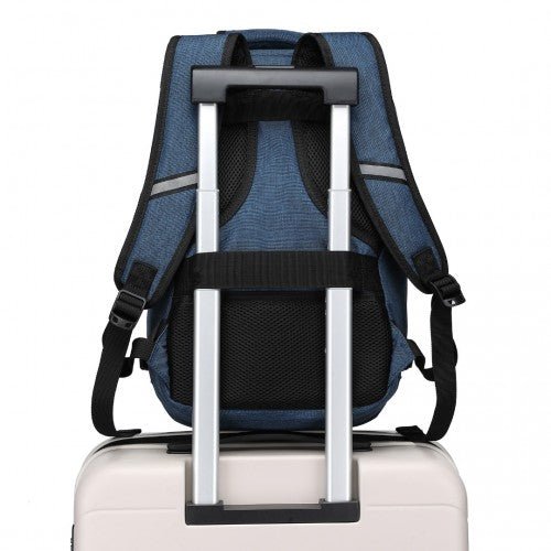 EM2231 - Kono Lightweight Cabin Bag Travel Business Backpack - Navy - Easy Luggage