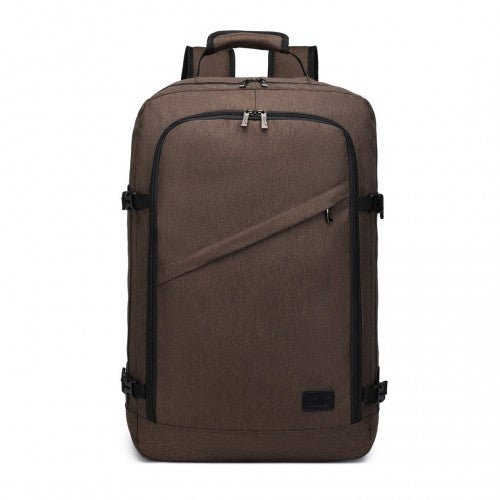 EM2231L - Kono Lightweight Cabin Bag Travel Business Backpack - Brown - Easy Luggage