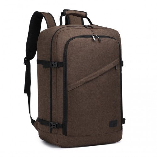 EM2231L - Kono Lightweight Cabin Bag Travel Business Backpack - Brown - Easy Luggage