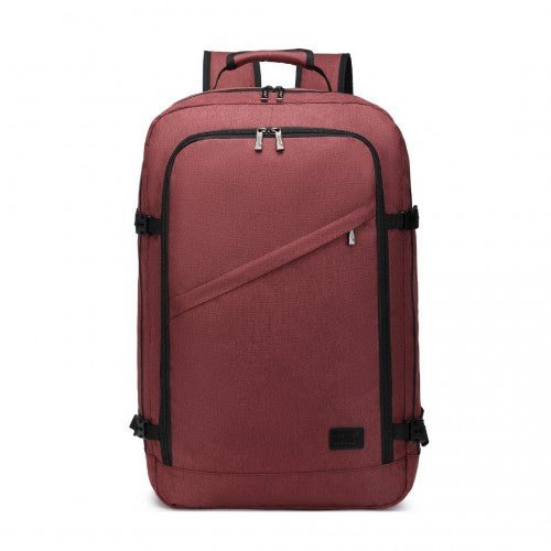 EM2231L - Kono Lightweight Cabin Bag Travel Business Backpack - Burgundy - Easy Luggage