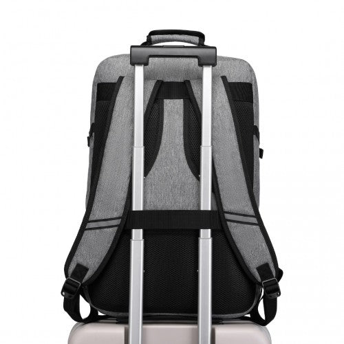 EM2231L - Kono Lightweight Cabin Bag Travel Business Backpack - Grey - Easy Luggage