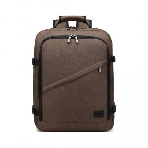 EM2231M - Kono Lightweight Cabin Bag Travel Business Backpack - Brown - Easy Luggage