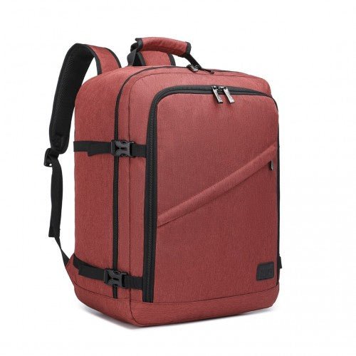 EM2231M - Kono Lightweight Cabin Bag Travel Business Backpack - Burgundy - Easy Luggage