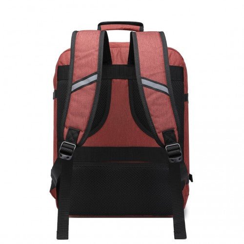 EM2231M - Kono Lightweight Cabin Bag Travel Business Backpack - Burgundy - Easy Luggage