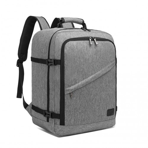 EM2231M - Kono Lightweight Cabin Bag Travel Business Backpack - Grey - Easy Luggage