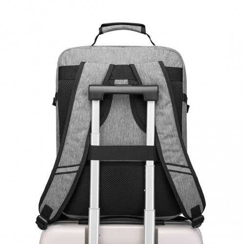 EM2231M - Kono Lightweight Cabin Bag Travel Business Backpack - Grey - Easy Luggage