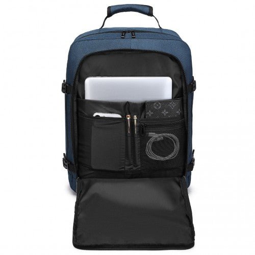 EM2231M - Kono Lightweight Cabin Bag Travel Business Backpack - Navy - Easy Luggage