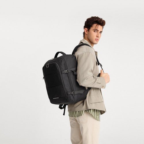 EM2232 - Kono Multi - level High - capacity Cabin Bag Travel Backpack - Black - Easy Luggage