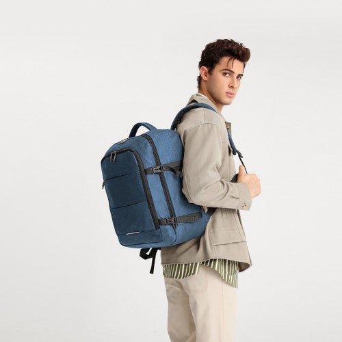EM2232 - Kono Multi - level High - capacity Cabin Bag Travel Backpack - Navy - Easy Luggage