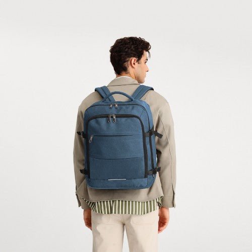 EM2232 - Kono Multi - level High - capacity Cabin Bag Travel Backpack - Navy - Easy Luggage