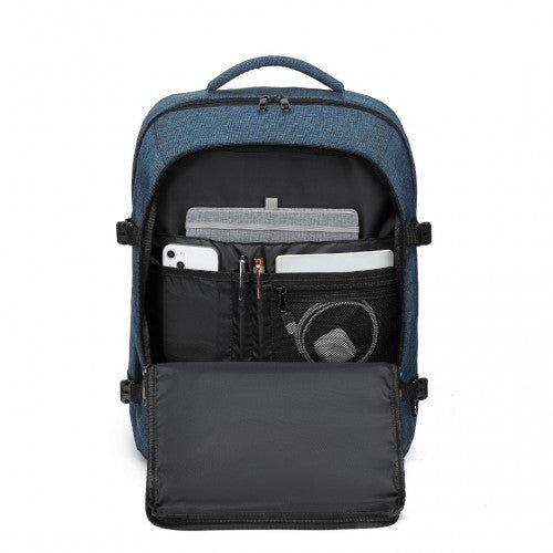 EM2232 - Kono Multi - level High - capacity Cabin Bag Travel Backpack - Navy - Easy Luggage