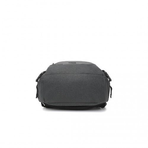 EM2347 - Kono Multi - Compartment Water - Resistant Backpack With USB Charging Port - Black - Easy Luggage