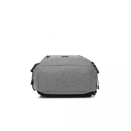 EM2347 - Kono Multi - Compartment Water - Resistant Backpack With USB Charging Port - Grey - Easy Luggage
