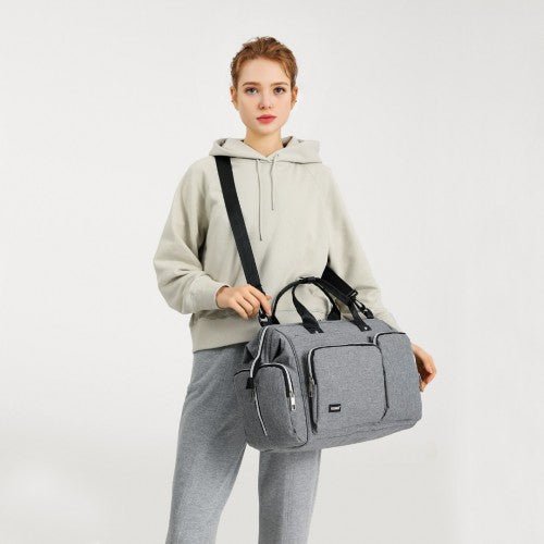 EQ2036 - Kono Multi - Compartment Maternity Bag - Grey - Easy Luggage
