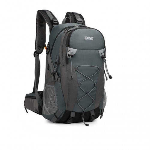 EQ2238 - Kono Multi Functional Outdoor Hiking Backpack With Rain Cover - Grey - Easy Luggage