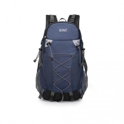 EQ2238 - Kono Multi Functional Outdoor Hiking Backpack With Rain Cover - Navy - Easy Luggage