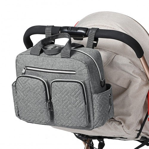 EQ2248 - Kono Durable And Functional Changing Tote Bag - Grey - Easy Luggage