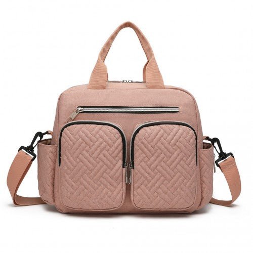 EQ2248 - Kono Durable And Functional Changing Tote Bag - Pink - Easy Luggage