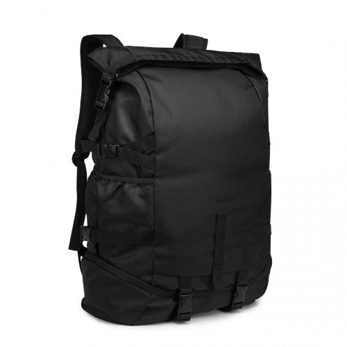 EQ2302 - Kono Large Capacity Basketball Sports Fitness Backpack - Black - Easy Luggage
