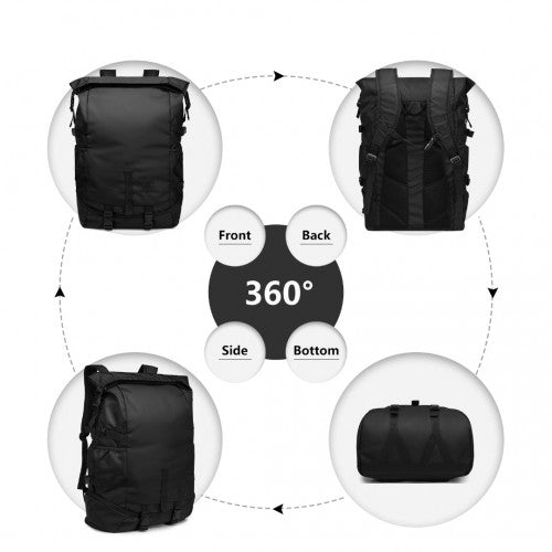 EQ2302 - Kono Large Capacity Basketball Sports Fitness Backpack - Black - Easy Luggage