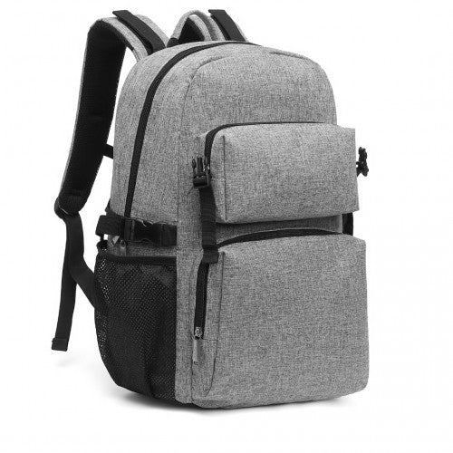 EQ2304 - Kono Men's Versatile and Sleek Urban Commuter Backpack - Grey - Easy Luggage