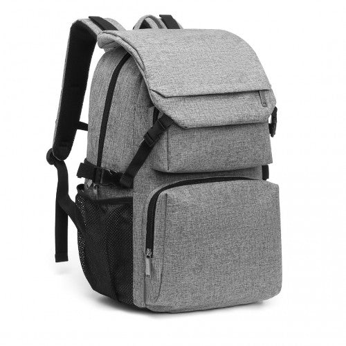 EQ2304 - Kono Men's Versatile and Sleek Urban Commuter Backpack - Grey - Easy Luggage
