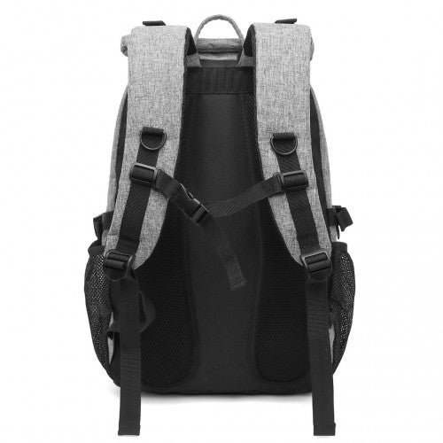 EQ2304 - Kono Men's Versatile and Sleek Urban Commuter Backpack - Grey - Easy Luggage