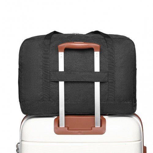 EQ2308 - Kono Foldable Waterproof Storage Cabin Travel Handbag - Black - Easy Luggage